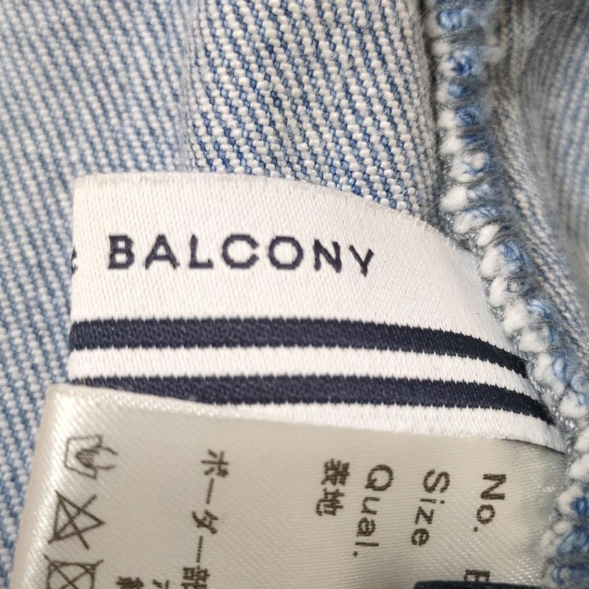 ボーダーズアットバルコニー　デニムジャケット　36サイズ BORDERS at BALCONY ジャケット ノーカラージャケット 「BORDERS
