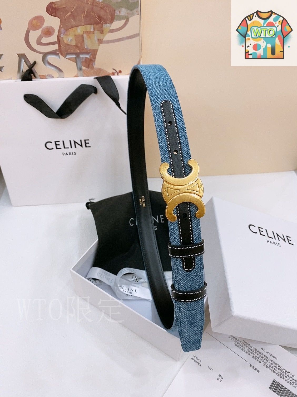 今日特価】Celine セリーヌ 24 中号 デニムベルト - メルカリ