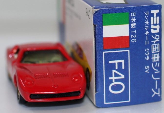 トミカ　青箱　No.F40 ランボルギーニ ミウラ SV　ブルー　日本製 トミカ 青箱 No.F40 ランボルギーニ ミウラ SV ブルー 日本製