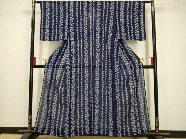 平和屋着物＊夏物 小紋 絽 花間道 正絹 AABA5528sx
