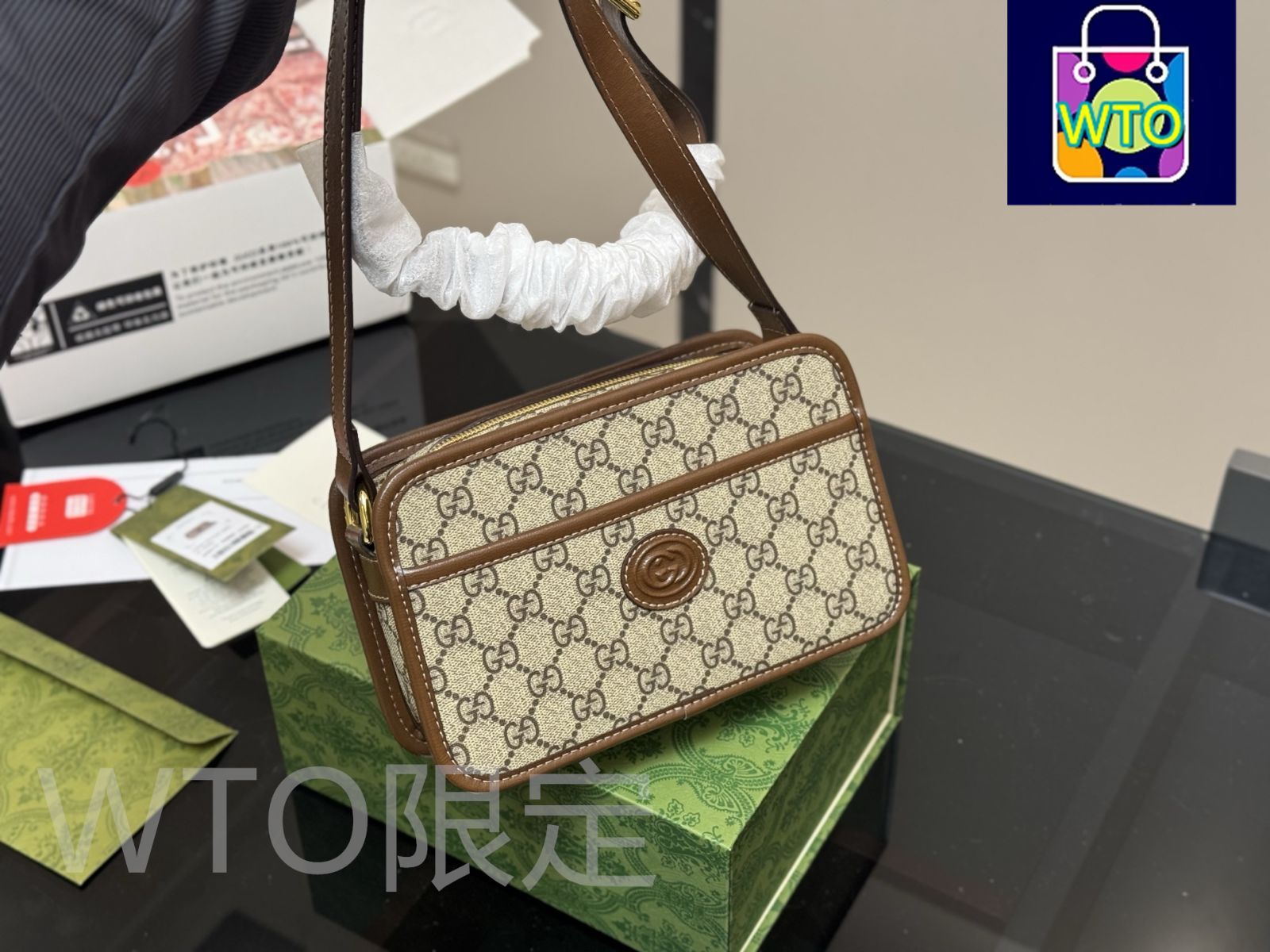 今日特価】Gucci ヴィンテージチェック カメラバッグ-WT0輸入