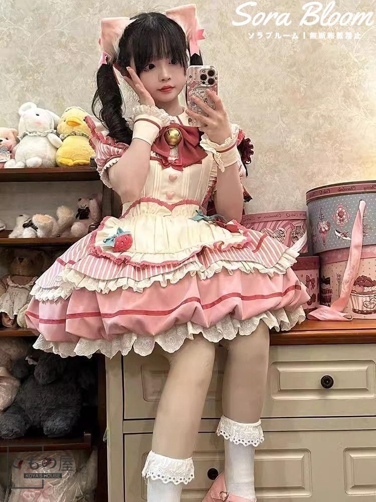 楽天市場】ロリータドレス イチゴ 苺 可愛い ロリータ ワンピース
