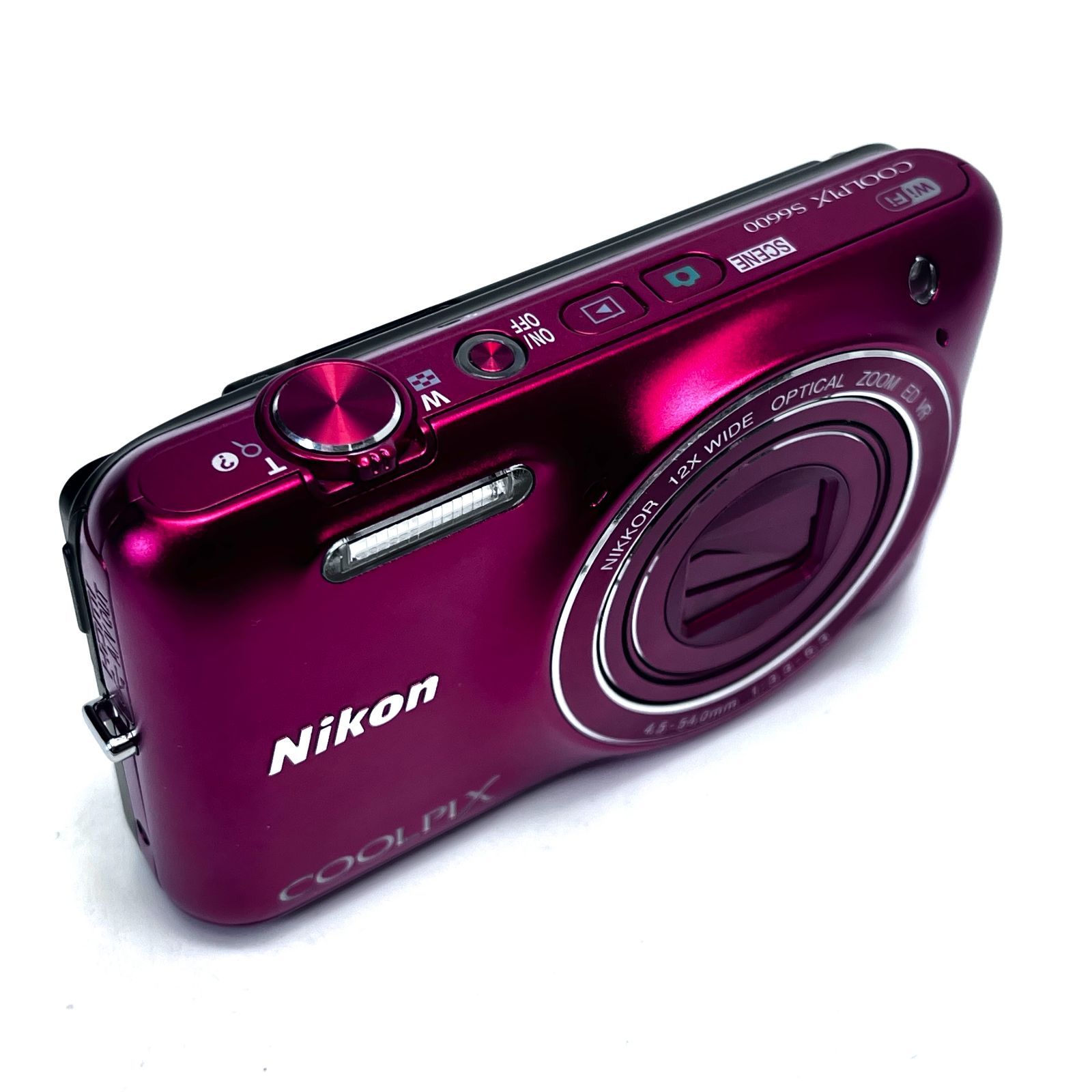 ★美品★ Nikon COOLPIX S6600 Wi-Fi対応 デジカメ COOLPIX S ニコン コンデジ Nikon S6600 レッド 中古 Wi-Fi搭載