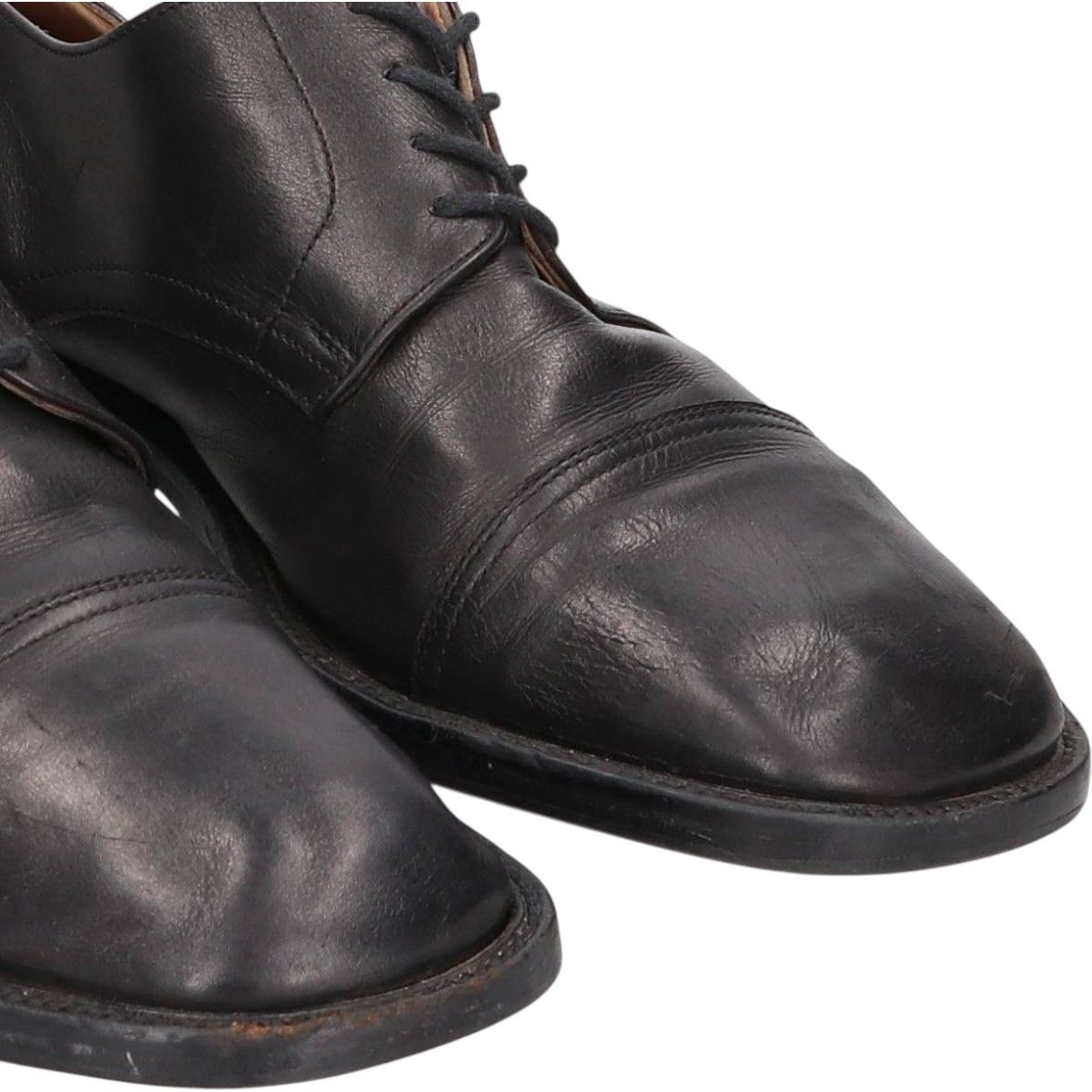  古着 スクエアトゥ ストレートチップシューズ イタリア製 41 メンズ27.5 cm相当 saa 014328 デッキシューズ 靴