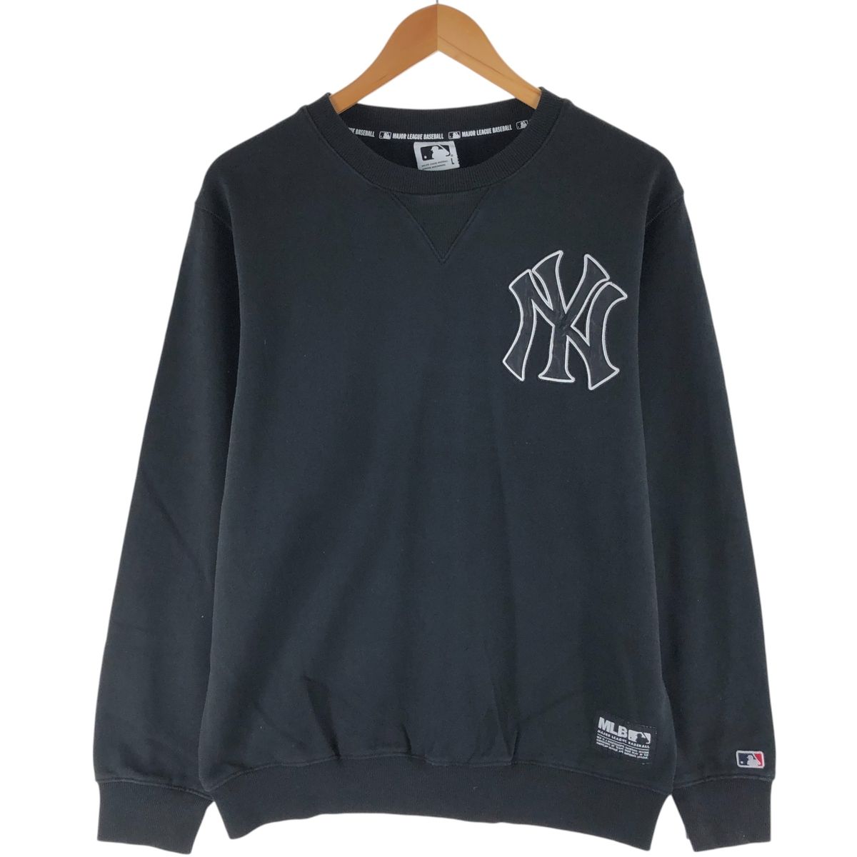 古着 MAJOR LEAGE BASEBALL MLB NEW YORK YANKEES ニューヨークヤンキース スウェットシャツ トレーナー メンズL相当/eaa455114