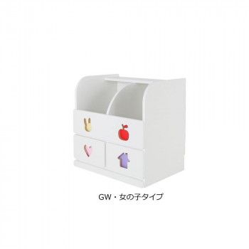 TRAINING KIDS CHEST おかたづけしたくなるおもちゃ箱 TSO-59M GW 女の子タイプ