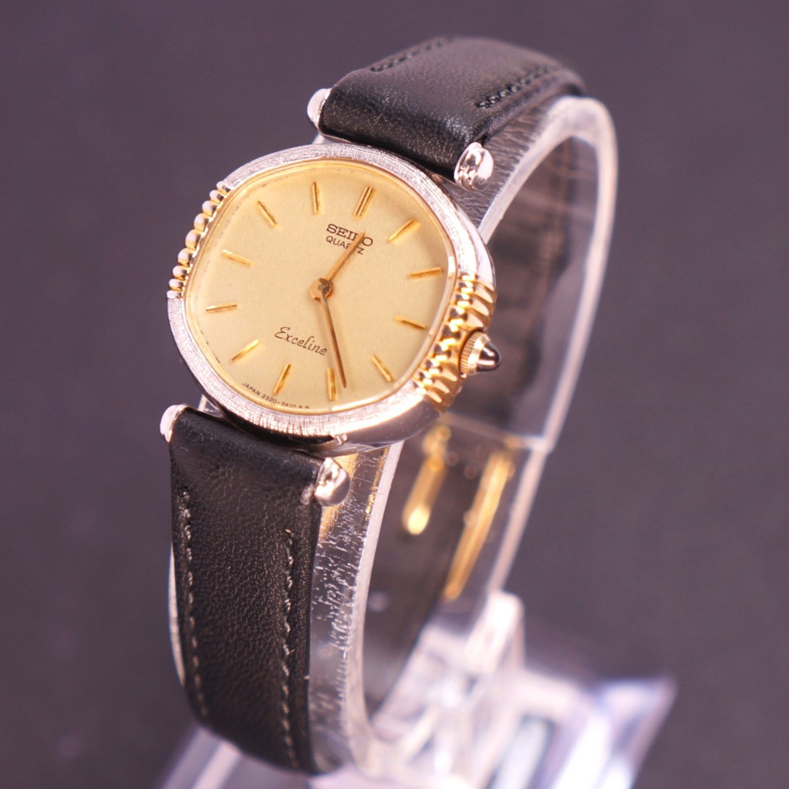 【稼働極美品】SEIKOエクセリーヌ　　電池、ベルト交換済 稼働品】SEIKO エクセリーヌ アンティーク腕時計 電池交換済