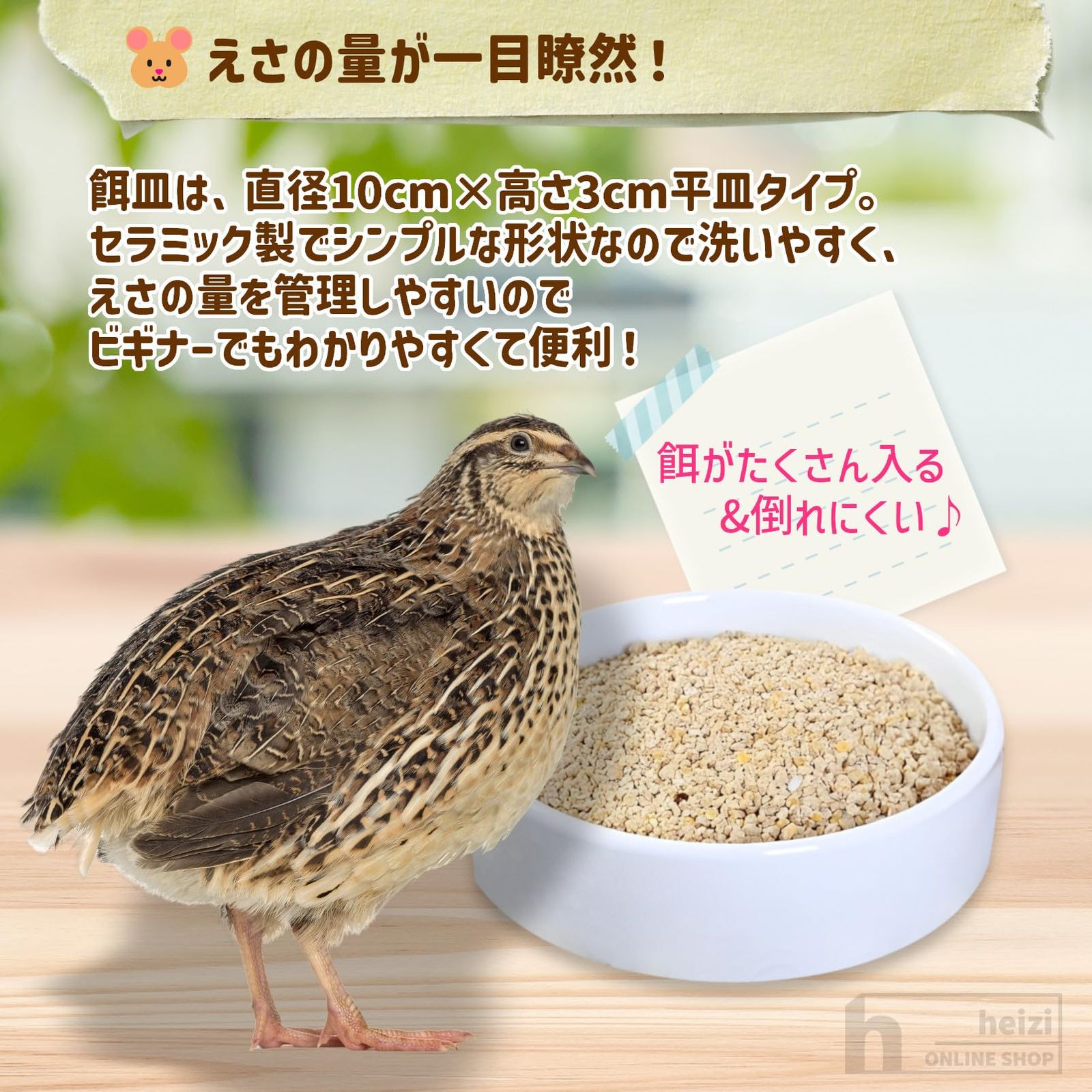 heizi ハリネズミ 針鼠 エサ皿 給水 トイレ 飼育 3点セット 餌