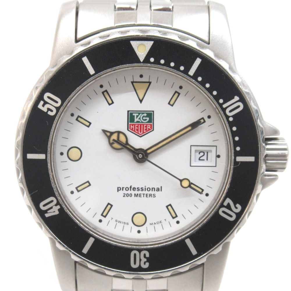 KR217381 タグホイヤー 腕時計 クォーツ プロフェッショナル WD1213 白系文字盤 メンズ TAG HEUER中古