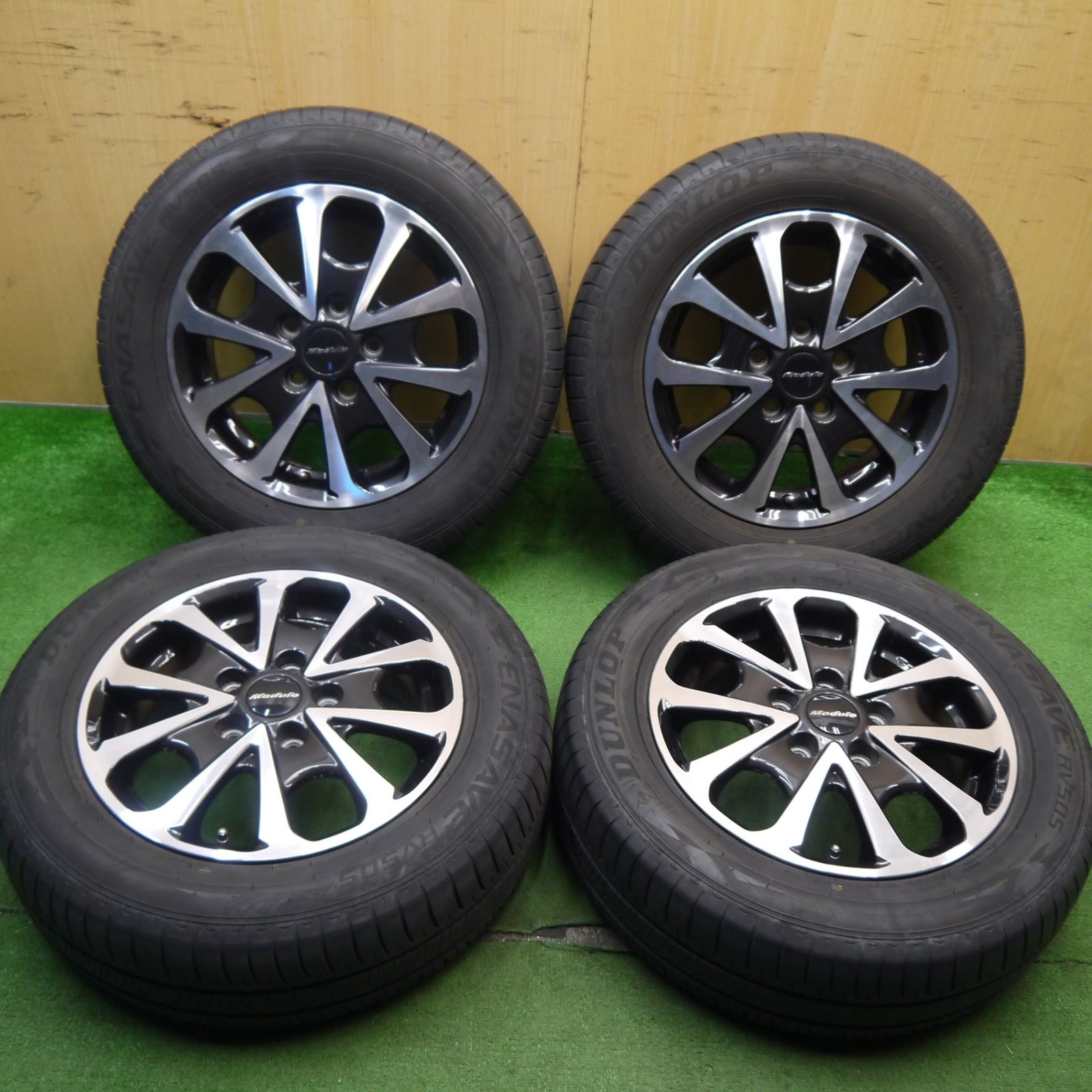 4本価格 22年 ホンダ フリード 純正 OP Modulo MG019 185|65R15 ダンロップ エナセーブ RV505 モデューロ 15インチ MG-019 PCD114.3|5H 5051901Hノ