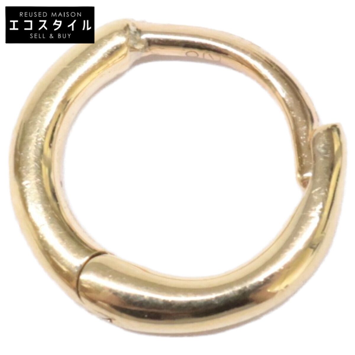 HIROTAKA ヒロタカ MH18GMEC K18 MANHATTAN マンハッタン フープ 片耳 シングル XSサイズ