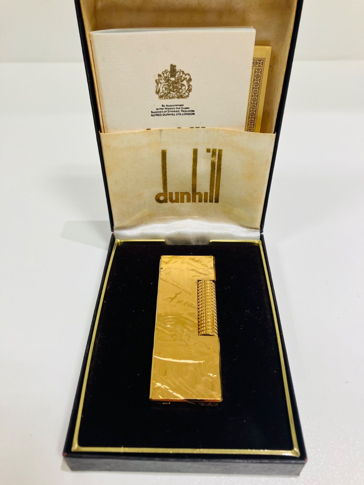 ♪ 美品 ダンヒル dunhill ライター 箱付き 金色