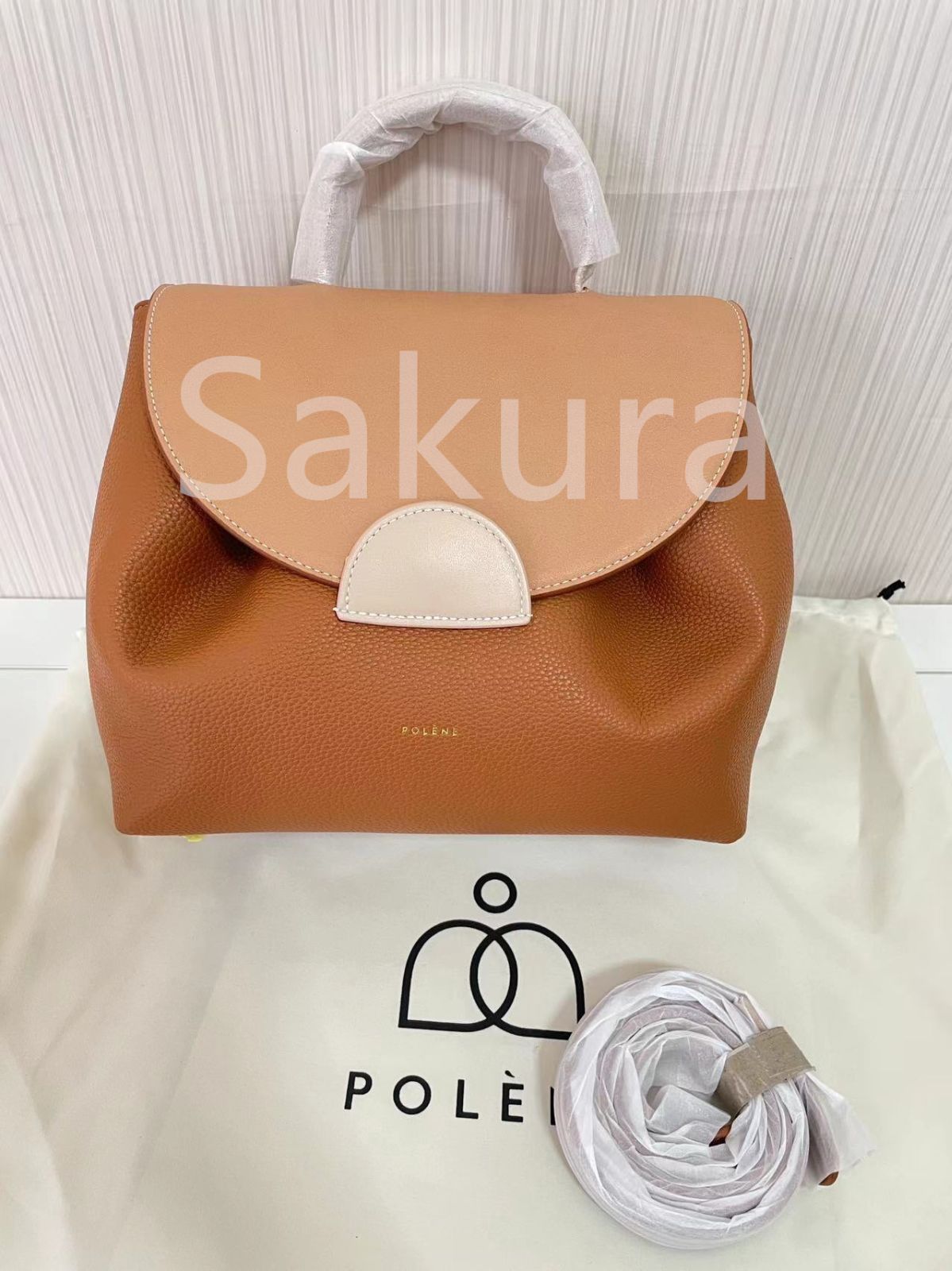 新品 Polèneポレーヌ Numéro Un 2way ショルダーバッグ ハンドバッグ 大きい方 トリオ キャメル - メルカリ