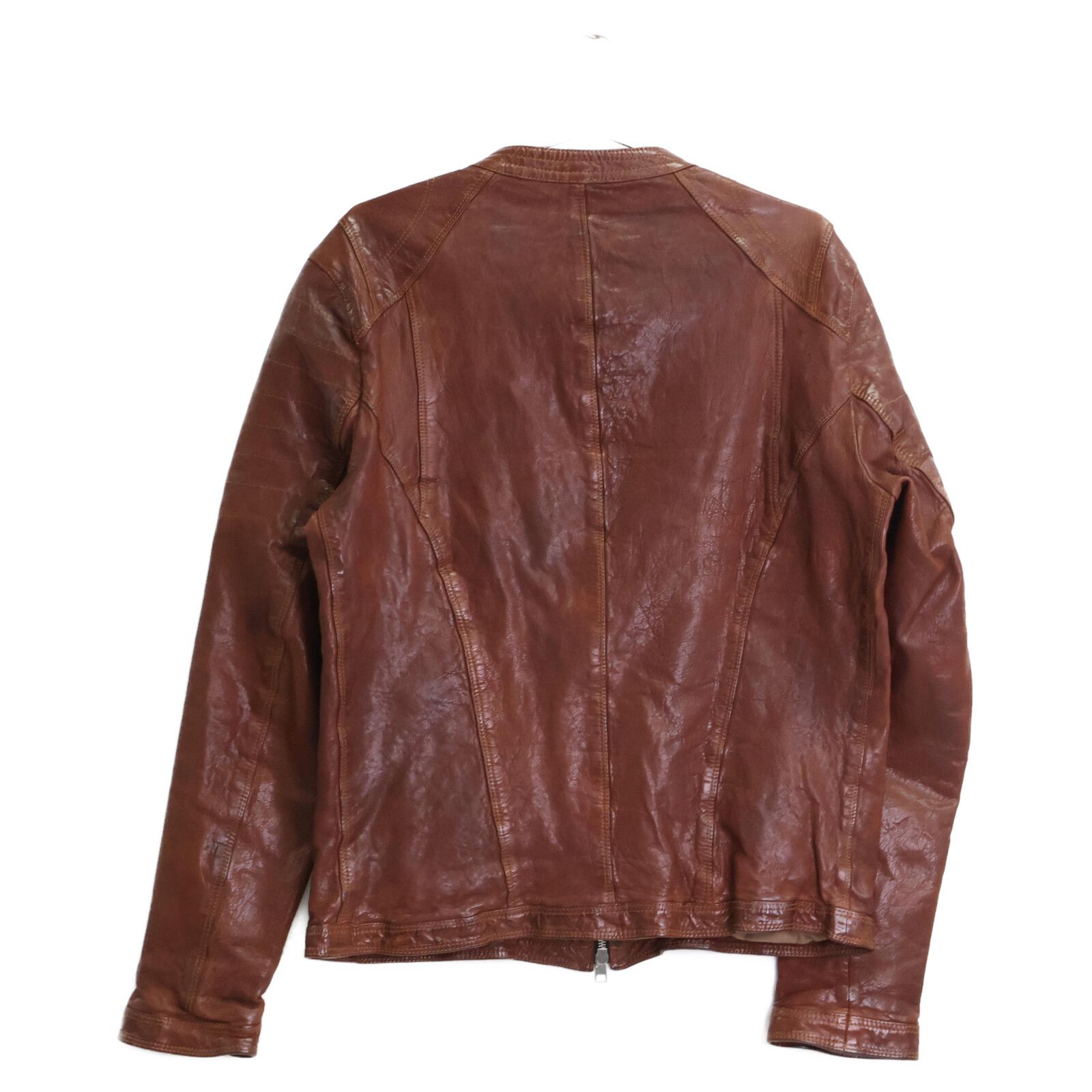 Delan 　シングルライダースジャケット　46 新品未使用 楽天市場】Delan デラン CLAUDIA ﾌﾞﾗｯｸ ﾅｯﾊﾟﾚｻﾞｰ ｼﾝｸﾞﾙﾗｲﾀﾞｰｽ