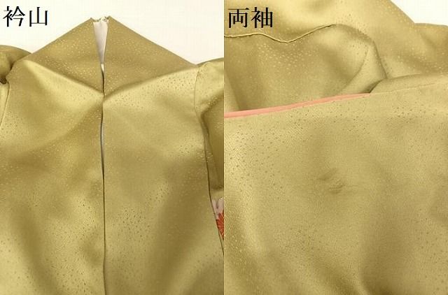 平和屋着物○訪問着 花蝶丸文 暈し染め 金彩 正絹 逸品 AABA4948np