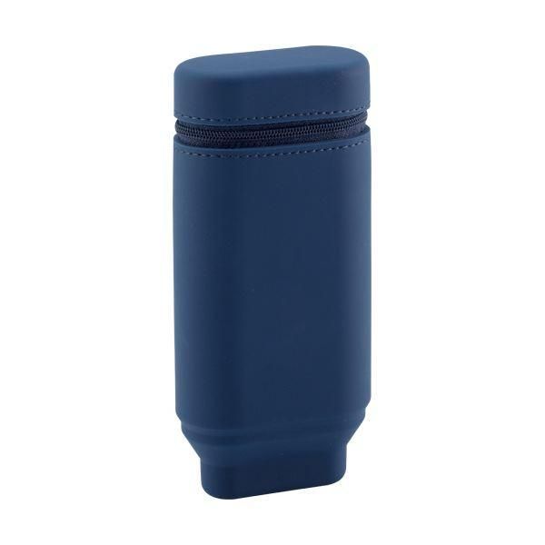 （まとめ） リヒトラブスタンドペンケース（オーバルタイプ） ネイビー A-7694-11 1個 〔×2セット〕