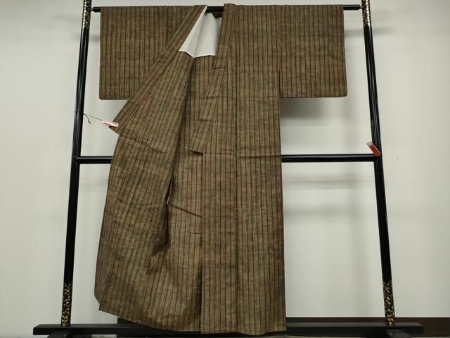 平和屋着物▽上質な紬 単衣 縞 正絹 逸品 CAAW2840ut - メルカリ