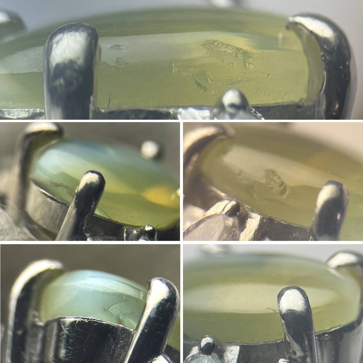 Pt900クリソベリルキャッツアイダイヤモンドリング CE1.47 D0.30 6.2g  