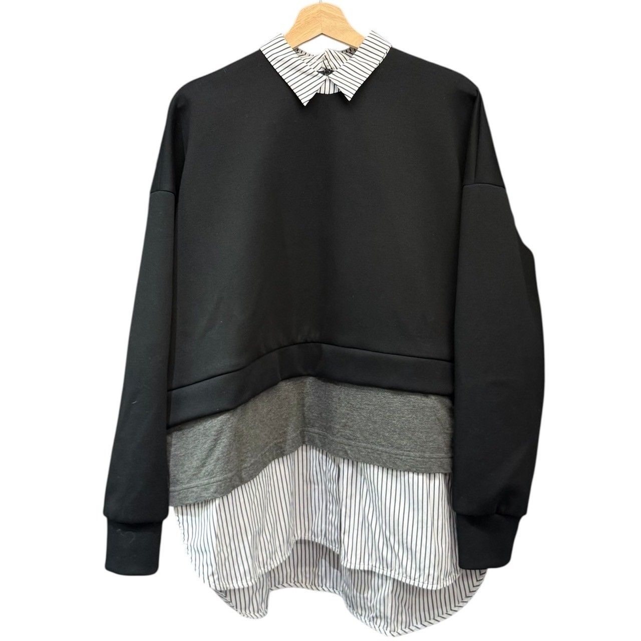 ENFOLD エンフォルド LAYERED PULLOVER KNIT－LAYERED PULLOVER（300GA230