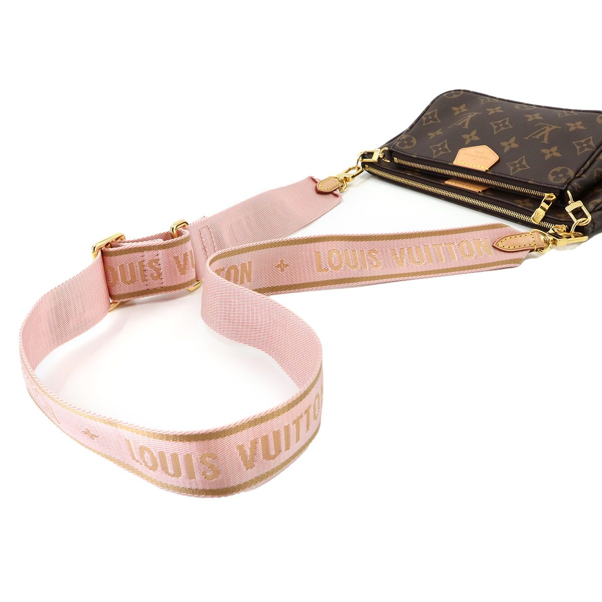 ルイ ヴィトン LOUIS VUITTON モノグラム ミュルティ ポシェット アクセソワール ショルダー バッグ ローズクレール 90292503 DECORATOM_COM_BR