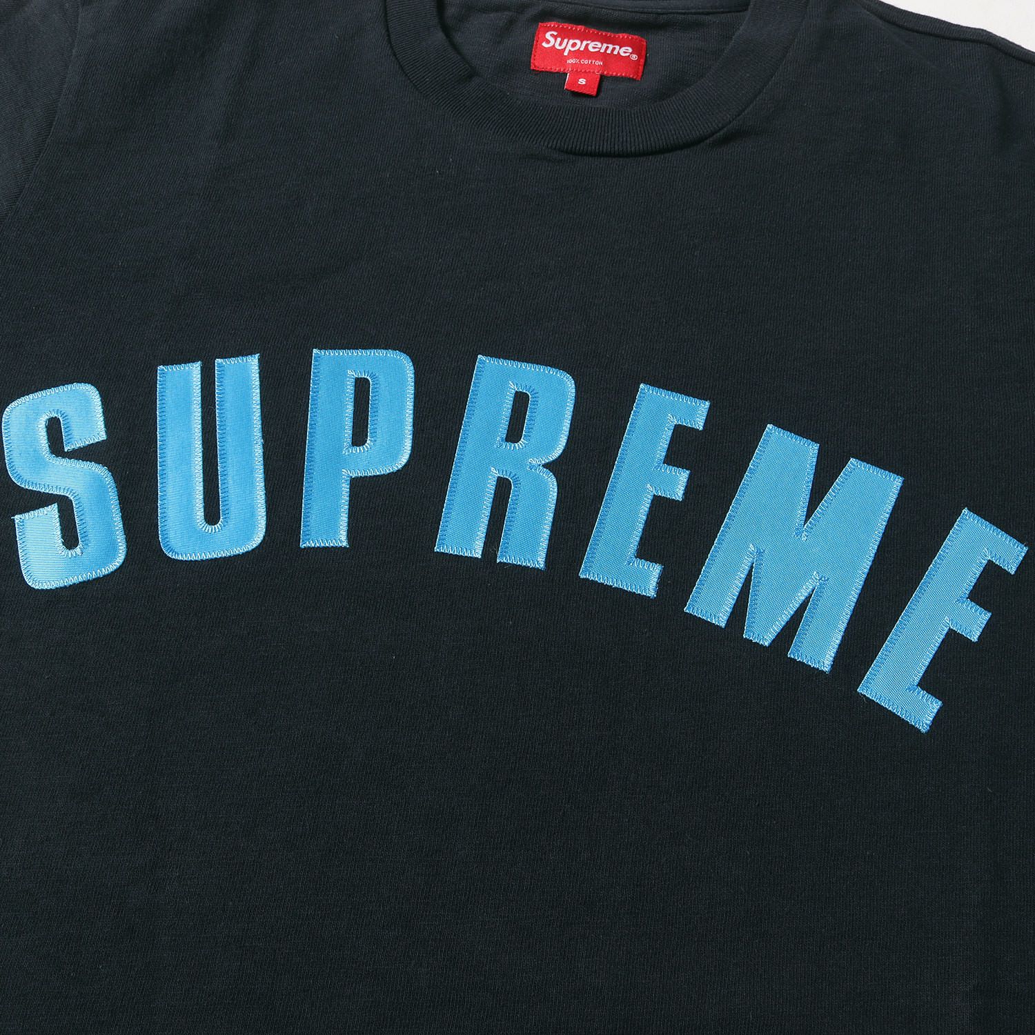 Supreme アーチロゴロングTシャツ ブラック supreme ワンロゴ ロングT