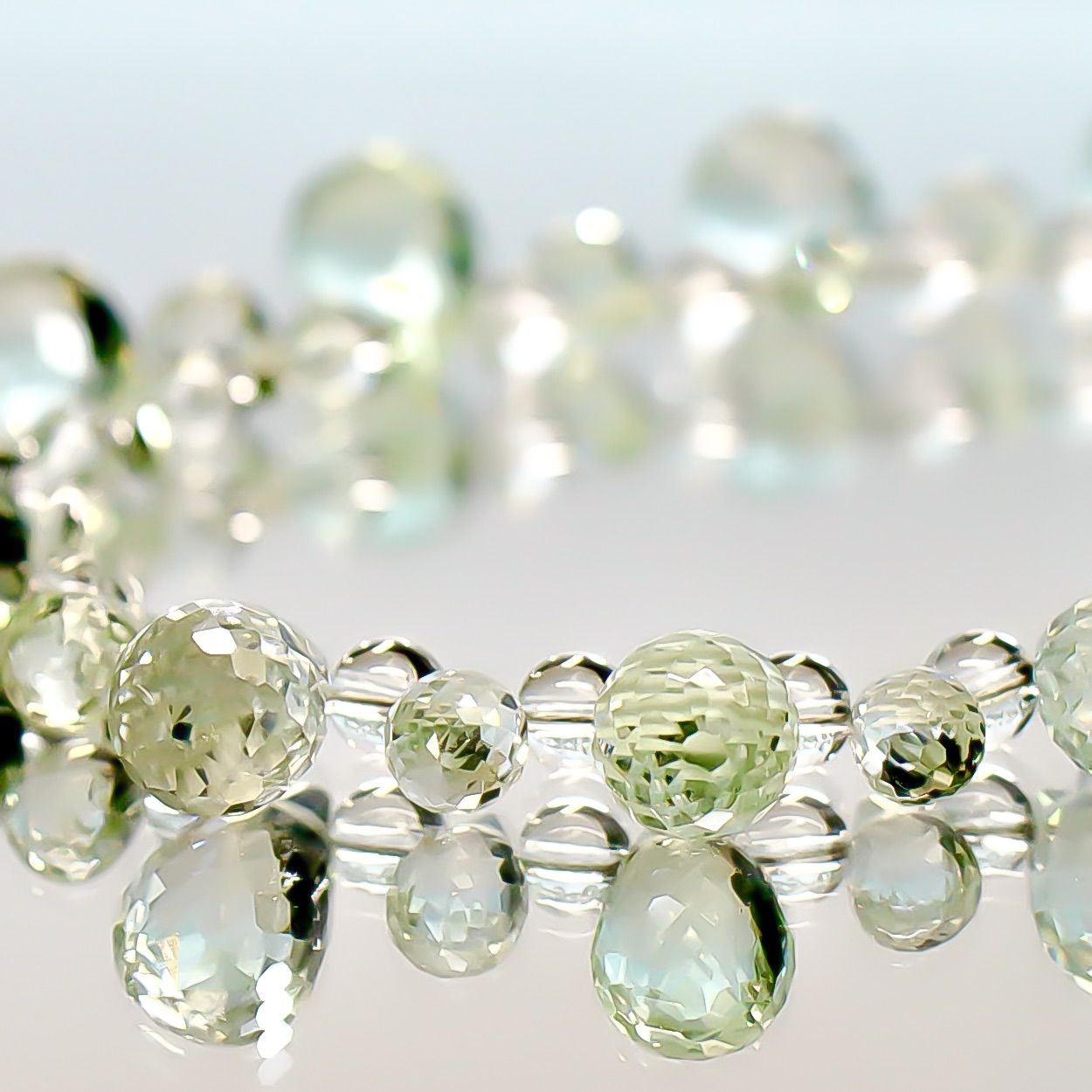 SA グレード グリーンアメシスト 光波動ブレスレット チェーンタイプ