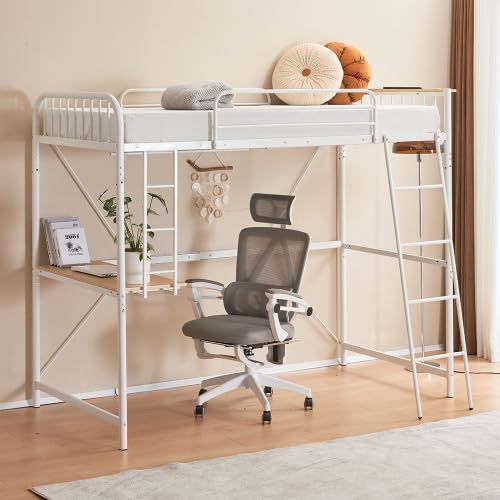 ロフトベッド パイプベッド シングル 木 収納 北欧風 子供部屋