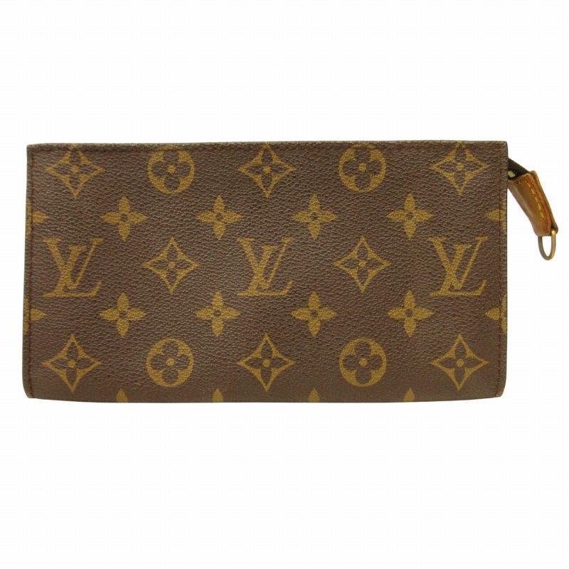 ルイヴィトン LOUIS VUITTON M42238 バケットPM ポーチ ポシェット 小物入れ モノグラム レザー 茶 ブラウン
