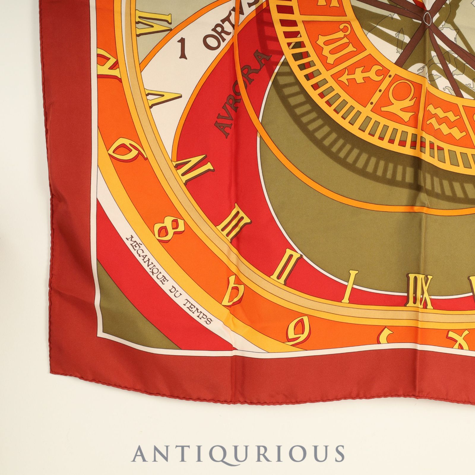 エルメス スカーフ カレ90 MECANIQUE DU TEMPS 時の仕掛け