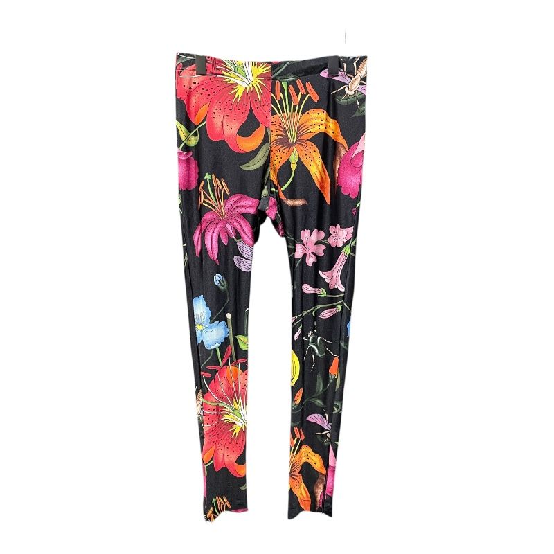 グッチ GUCCI 総柄レギンスパンツ ブラック ナイロン メンズ パンツ