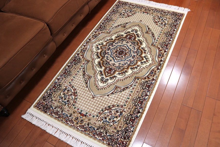 玄関マット ペルシャ柄絨毯78×167新品未使用 カーペット ラグ キッチン
