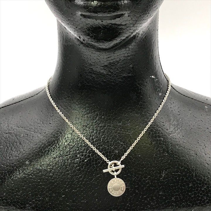 美品 HERMES エルメス セリエ ロゴ サークル シルバー SV925