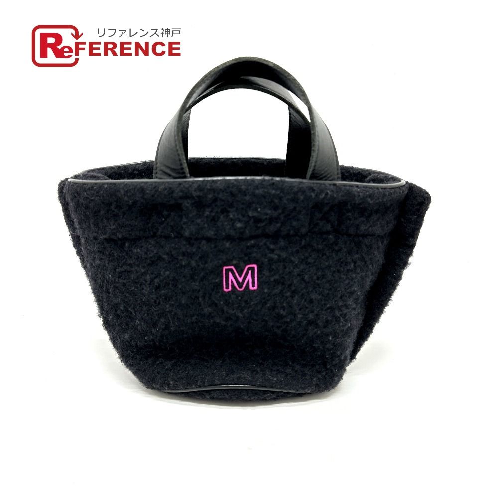 ラドロー LUDLOW Mロゴ ハンドバッグ ファー ブラック 未使用