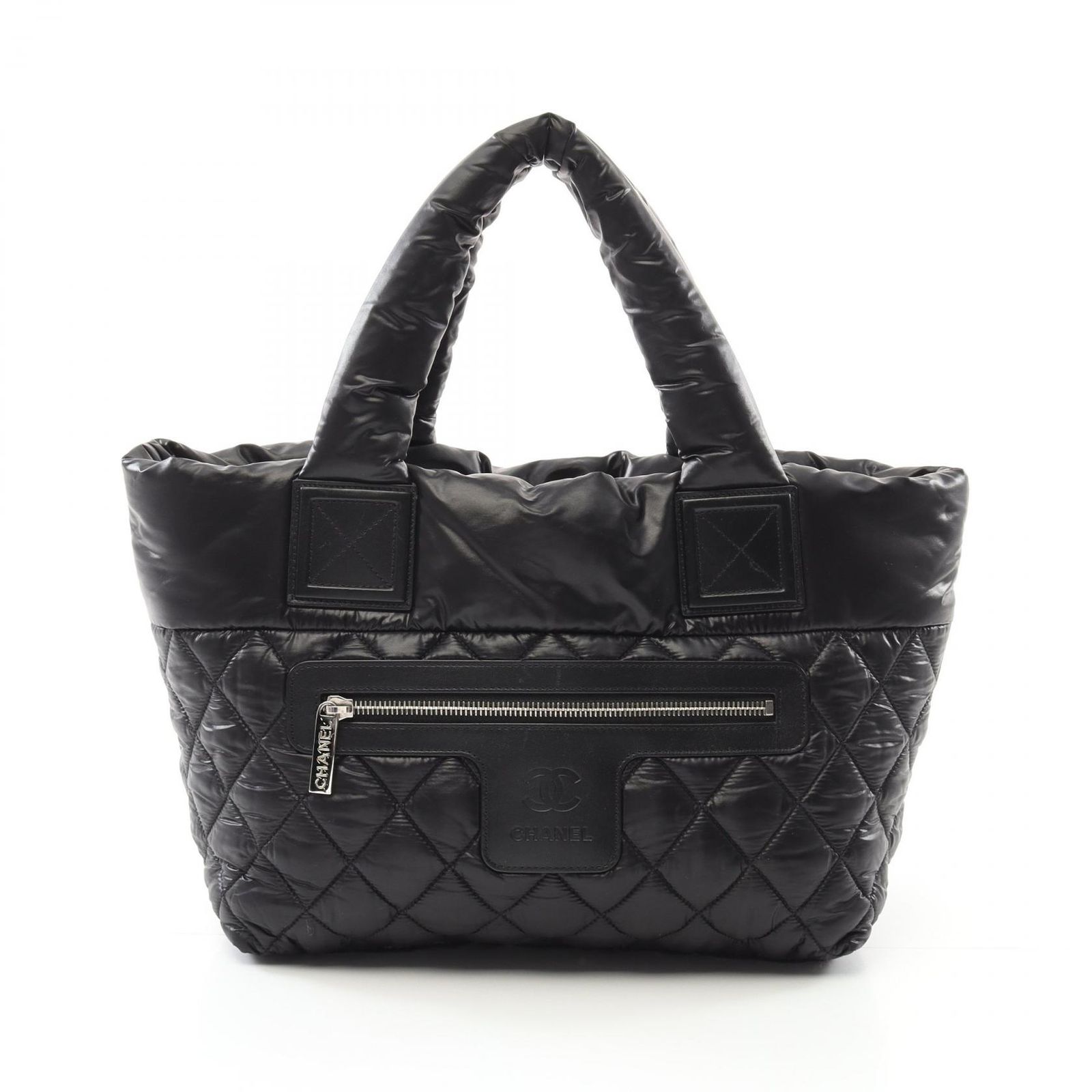 シャネル CHANEL トートバッグ コココクーン スモール A48610 ブラック ナイロン ココ コクーン トートバッグ レディース Used A