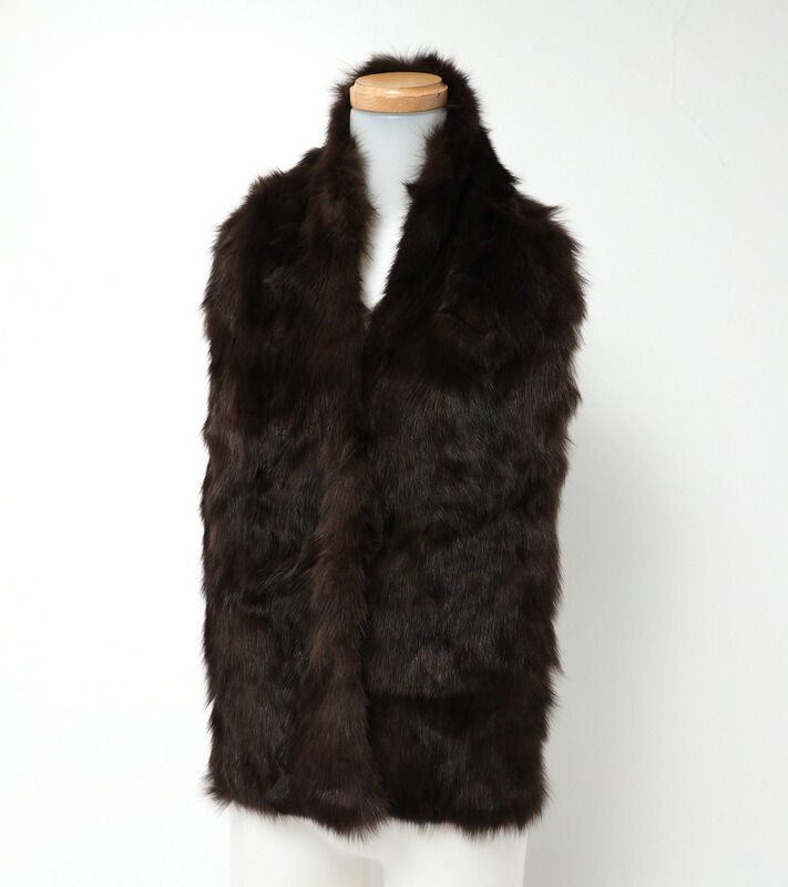 FUR COLLECTION ロシアンセーブル　マフラー　ショール ロシアンセーブル 大判 ショール マフラー ティペット ファー
