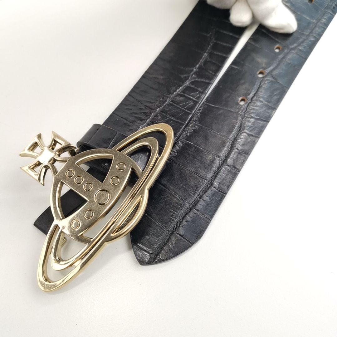☆良品☆　 ヴィヴィアンウエストウッド　ベルト　オーブ金具 Vivienne Westwood ヴィヴィアンウエストウッド ベルト LINE ORB