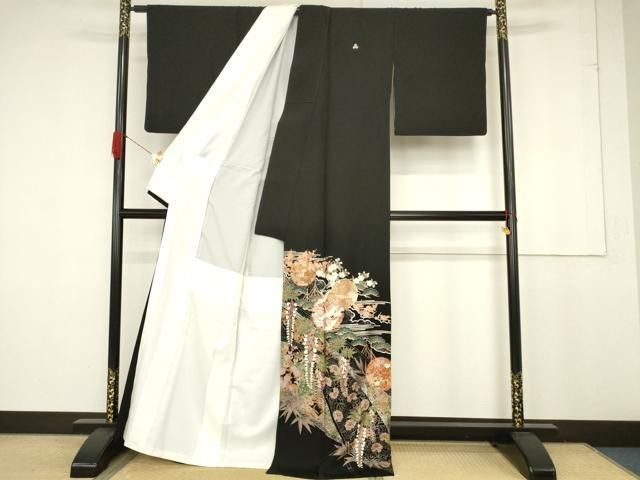 平和屋着物●訪問着　松竹梅雪輪御所車文　金彩　正絹　逸品　AAAZ7416zg 平和屋着物○訪問着 松竹梅雪輪御所車文 金彩 正絹 逸品 AAAZ7416zg