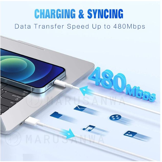 3本2m iPhone 充電器新品 白 充電ケーブル  アイフォンケー(r2o0 : 2025新版 MFI認証iPhone 充電ケーブル 純正 2M 3本