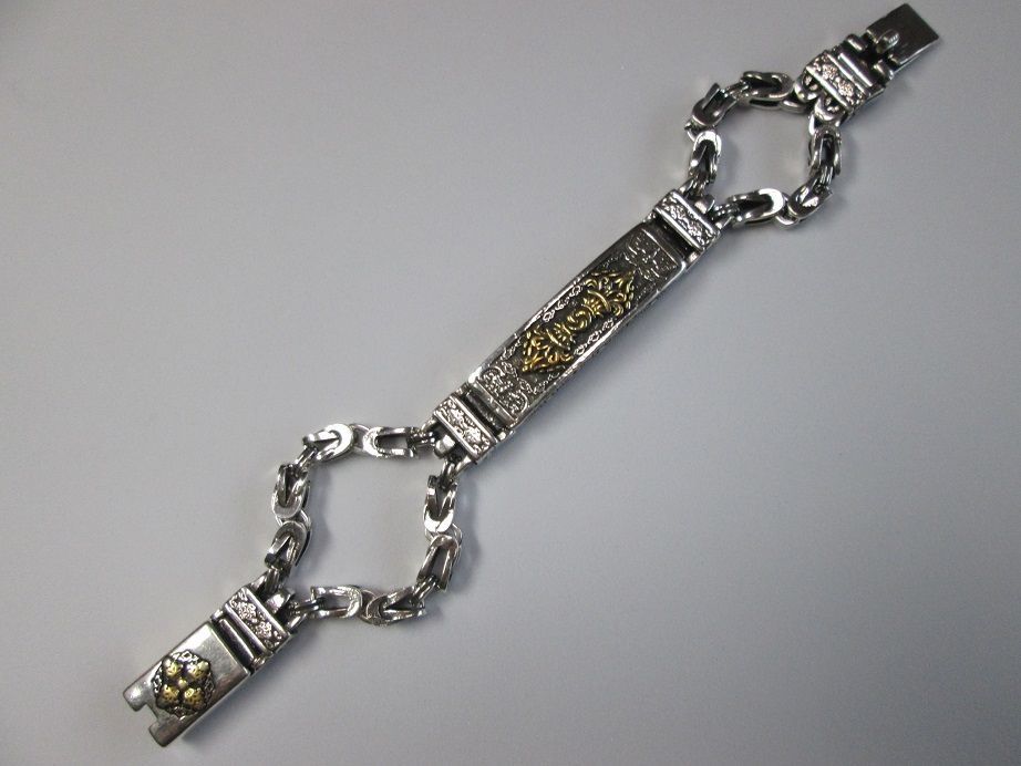 ブレスレット ヴィンテージ 金剛杵 ヴァジュラ チェーン シルバー 925 ブレスレット シルバー チェーン 金剛杵 ヴァジュラ 仏教 開運