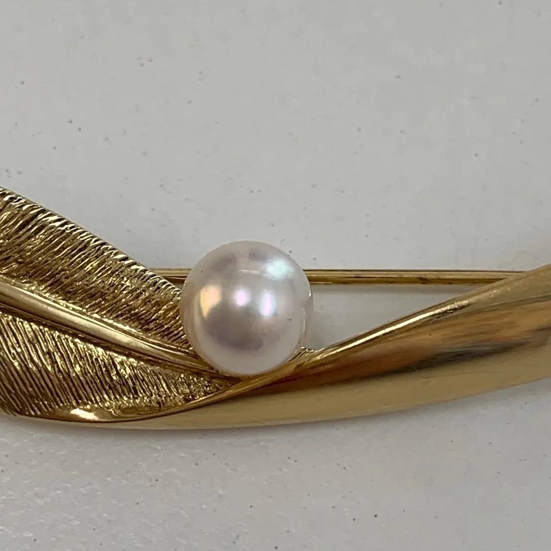 極美品　MIKIMOTO ミキモト　アコヤ真珠　パール　ブローチ　リーフ 楽天市場】ミキモト ブローチ MIKIMOTO リーフ 真珠 3.5~6.4mm