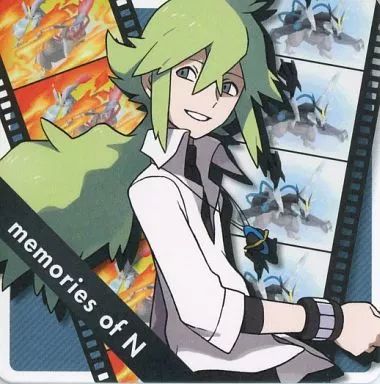 中古】コースター(キャラクター) 15.N(背景ブルー/文字背景ブラック N