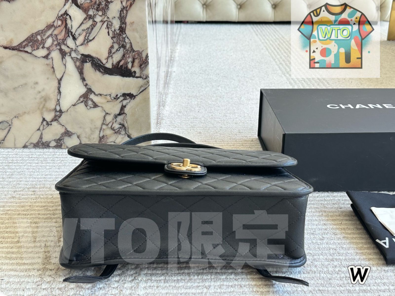 未使用/着画追加CHANEL/シャネル/キャビア/黒/ ウエストバッグ/ポーチ/ CHANEL 22K キャビアスキン バックパック ? 31×26cm [本日特価
