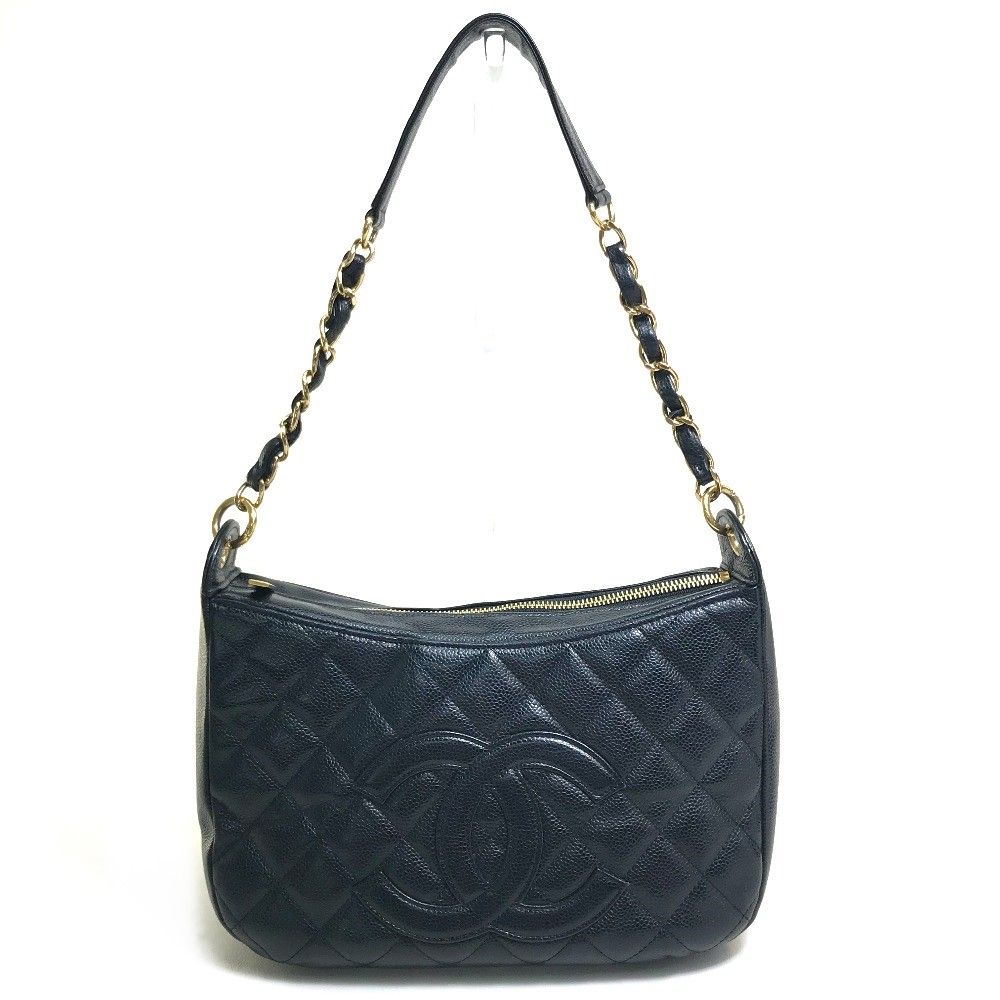 【美品】CHANEL キャビアスキン　マトラッセ　ワンショルダー　肩掛け シャネル マトラッセ ワンショルダー 肩掛け ショルダーバッグ