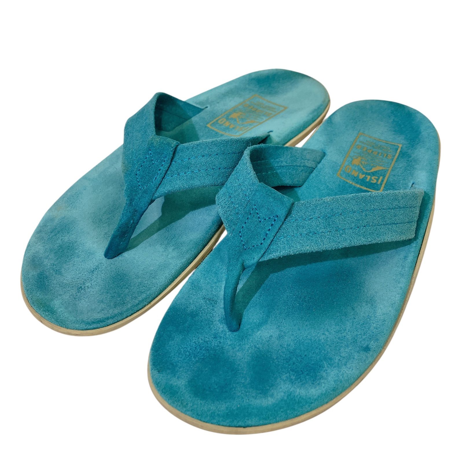 C339 Island Slipper アイランドスリッパ スエードサンダル ターコイズ