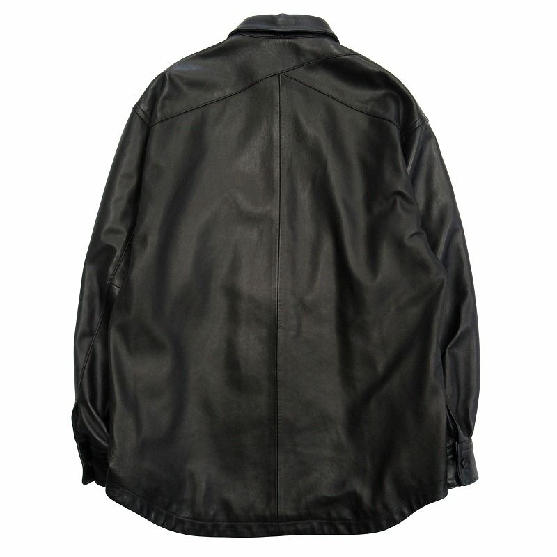 21aw アルテリア ULTERIOR ラムレザー オーバーレイド シャツ 21aw アルテリア ULTERIOR ラムレザー オーバーレイド シャツ
