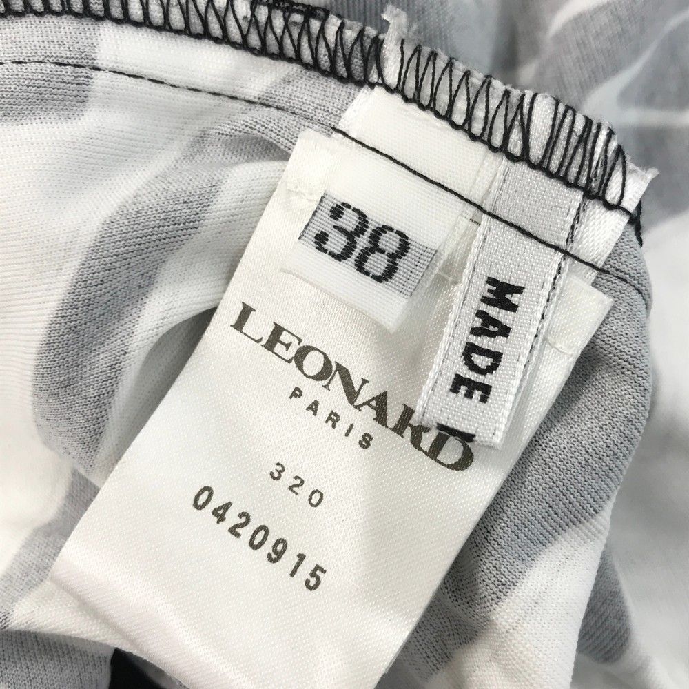 LEONARD レオナール シルクワンピース ブラック系 38