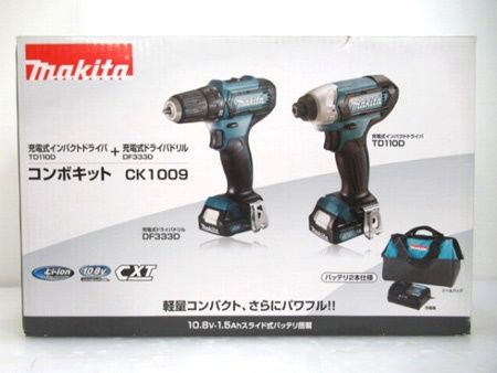 マキタ コンボキット CK1009 充電式インパクトドライバ×ドライバドリル バッテリ 充電器 バッグ