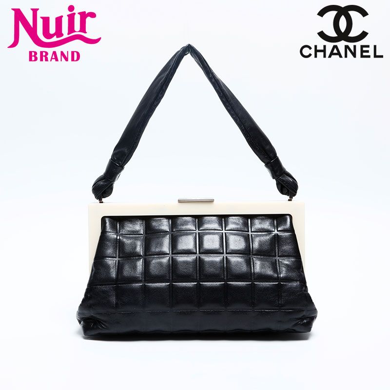 シャネル CHANEL 7番台 2002-2003 ラムスキン チョコバー ショルダーバッグ【中古】 CHANEL（シャネル） ショルダーバッグ 7番台 2002-2003 チョコバー