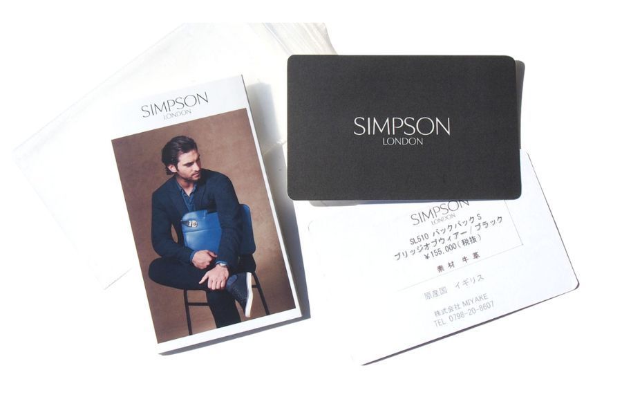 ｜シンプソンロンドン｜SIMPSON LONDON｜バックパックS｜ブリッジオブウィアー｜SL510｜グレインレザーバックパック｜ブラック