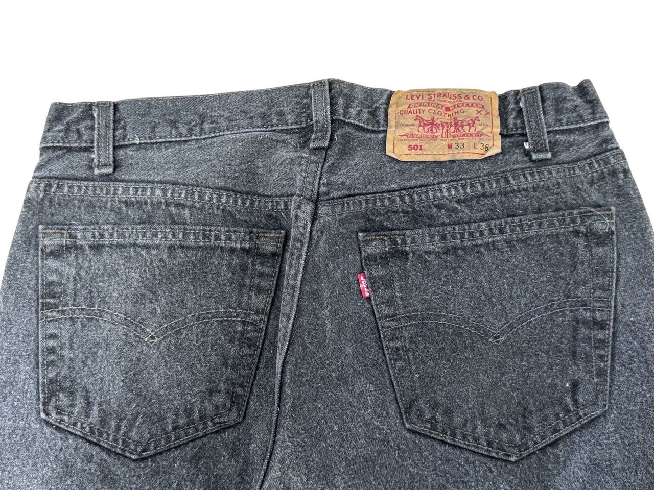 90s Levi's 501 先染めブラックデニム｜USA製 W33 L36（実寸W81
